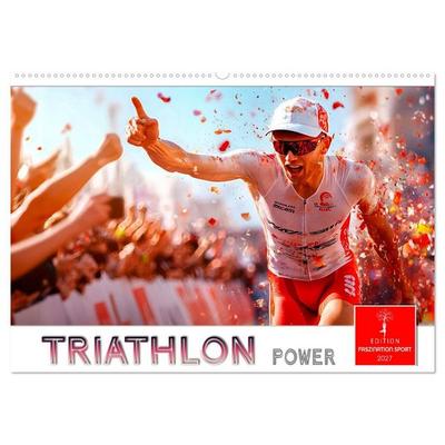 Triathlon Power (Wandkalender 2027 DIN A2 quer), CALVENDO Monatskalender