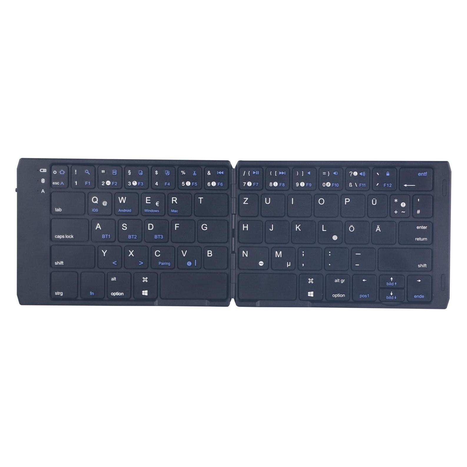 C&T Two-fold Keyboard DF007 (DE, Kabellos) (F-CTNB-DF007BG)