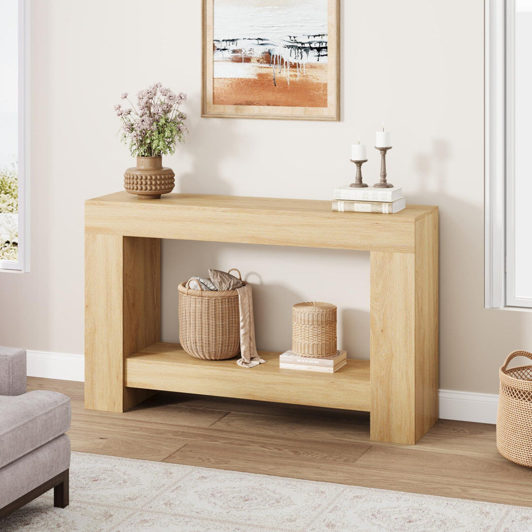 Brambly Cottage Coffee Table with Storage Brown/Brown / Ivory/Ivory 80cm H x 120cm W x 30cm D
