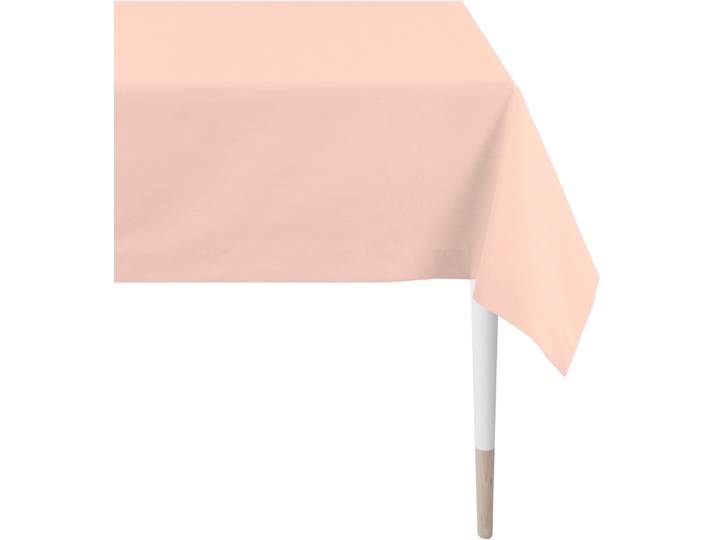 Tischdecke APELT 4362 Rips-Uni Gr. 4, rot (apricot), Ø:170cm, Baumwolle, Polyester, Tischdecken, Tischdecke, Wasser- und Schmutzabweisend