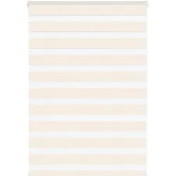 vidaXL Doppelrollo Marmorbeige 105x100cm Stoffbreite 100,9 cm Polyester