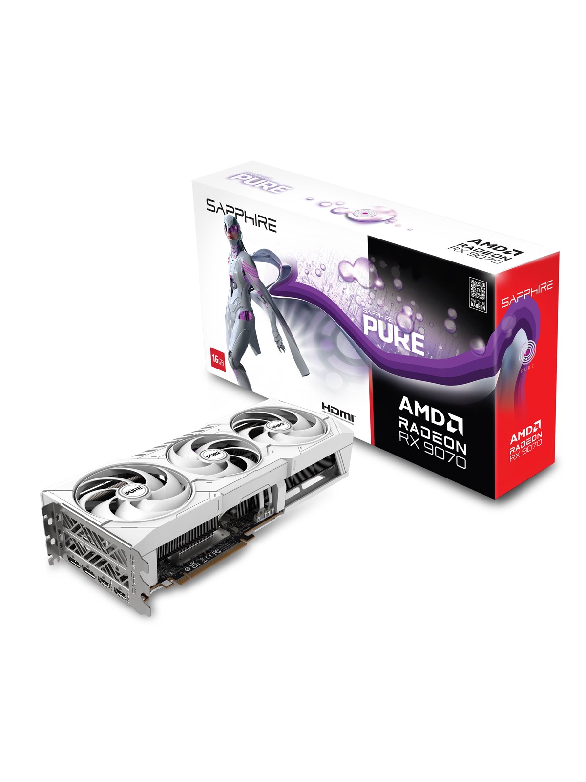 Sapphire Radeon RX 9070 Pure OC - 16GB GDDR6 RAM - Grafikkarte