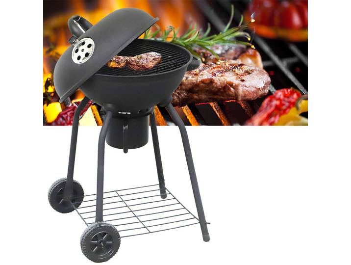 Kugelgrill mit Rädern, Ø 54 x 90 cm