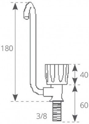 HiNelson Rubinetto in ottone cromato con comando a destra