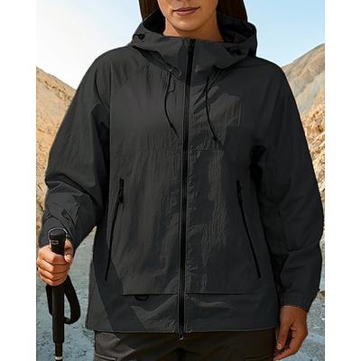 Damen Outdoorjacke Wanderjacke UV-Schutzjacke Außen Schnelltrocknend UV-Kühlung Atmungsaktiv Wanderoutfits Wanderbekleidung Sommer Frühling Jacke Jagd Angeln Klettern Einfarbig Schwarz Sahne Blau