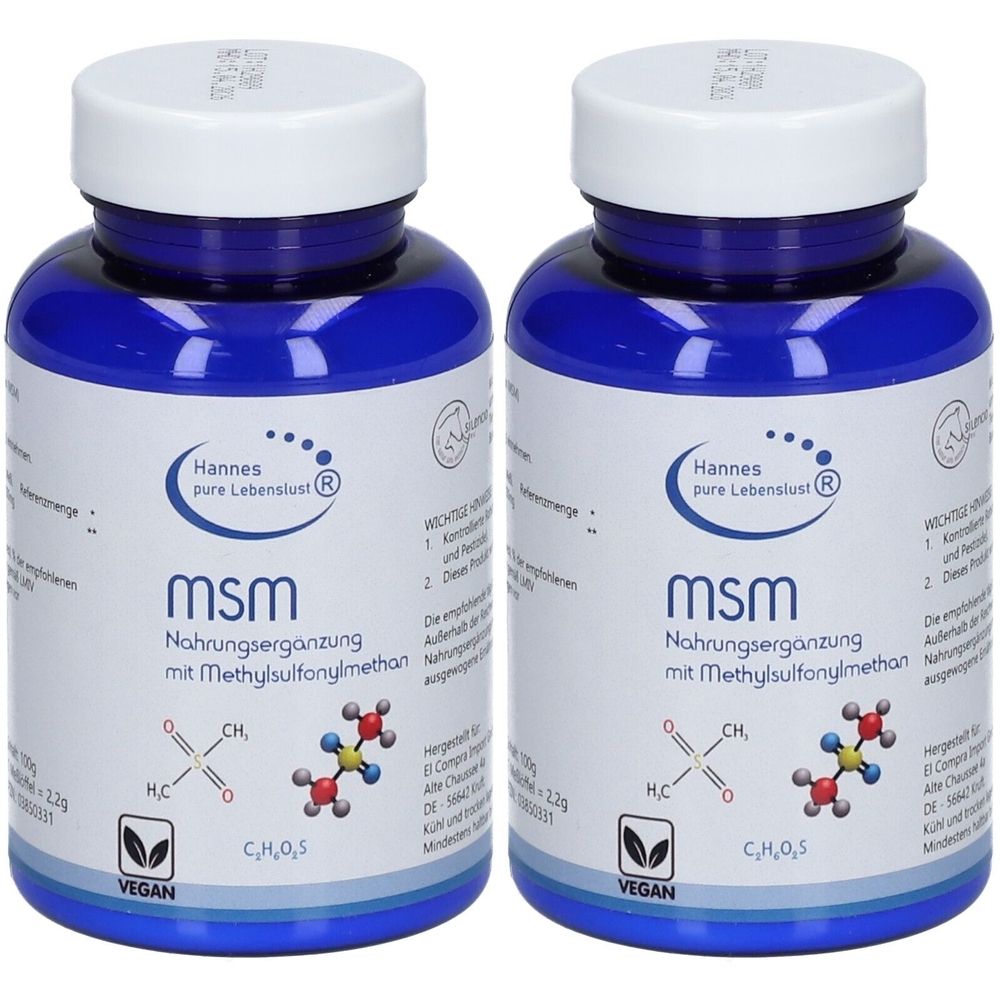 MSM PUR Pulver 2x 2x100 g