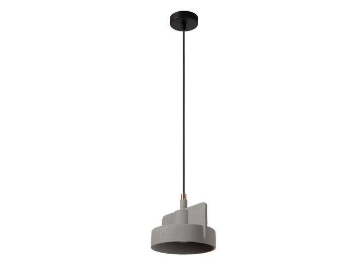 Lucide Hängeleuchte Ninja, Grau, Schwarz, Stein, Betonoptik, rund, 20x120x22.5 cm, RoHS, Reach, Europäischer Sicherheitsstandard, höhenverstellbar, beliebig kürzbar, Lampen & Leuchten, Innenbeleuchtung, Hängeleuchten, Pendelleuchten