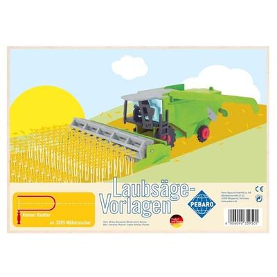 PEBARO 359S - Laubsägevorlage Mähdrescher, 2 Platten, Größe DIN A4