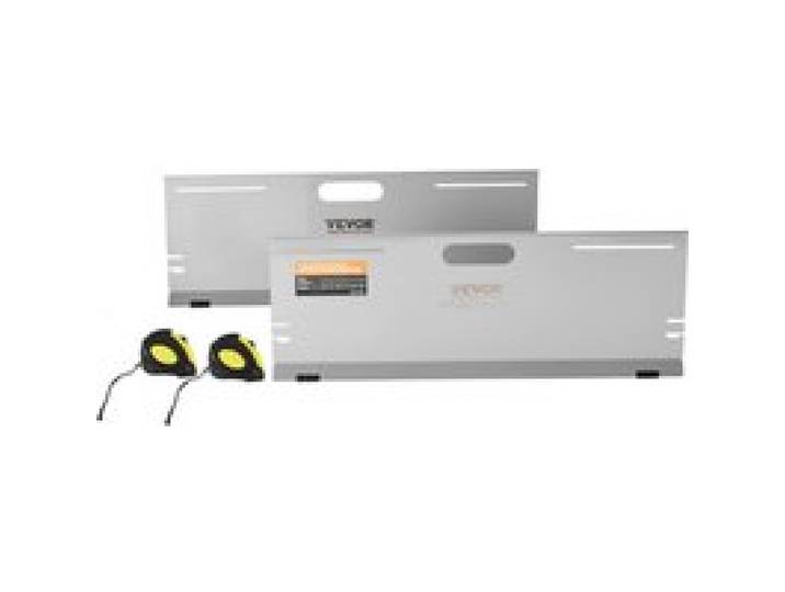 VEVOR Achsmessgerät, 2er-Pack Achsmessplatten, Edelstahl-Spurwinkelmessplatte, 4 Ausrichtstangen & Magnetische Schlitze, inkl. Messbänder & Umrechnungstabelle