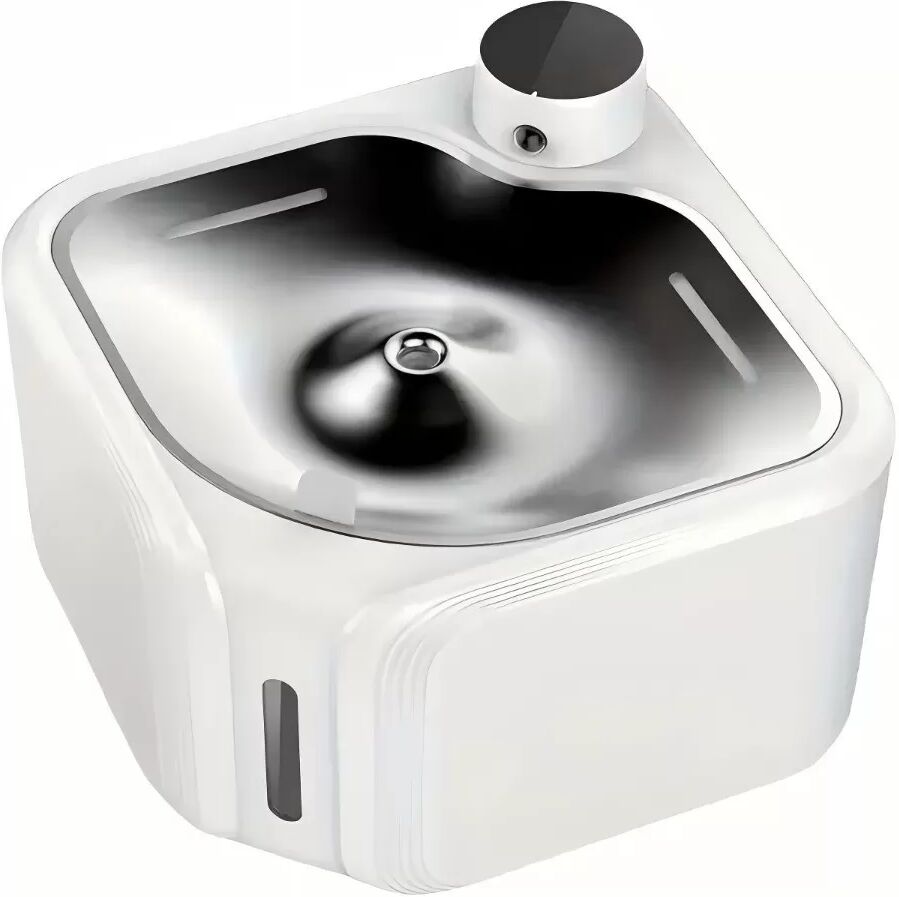 INF Automatische Haustier-Wasserfontäne - USB Wiederaufladbar, Biosensor, Dreifachmodus Weiß