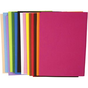 Creativ-Company Moosgummi 79058, A4, 15 Farben sortiert, 2 mm Stärke, 150 Blatt