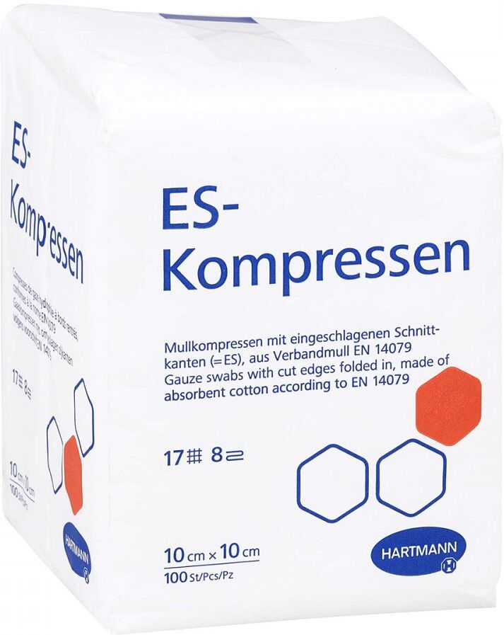 Es-kompressen unsteril 10x10 cm 8fach