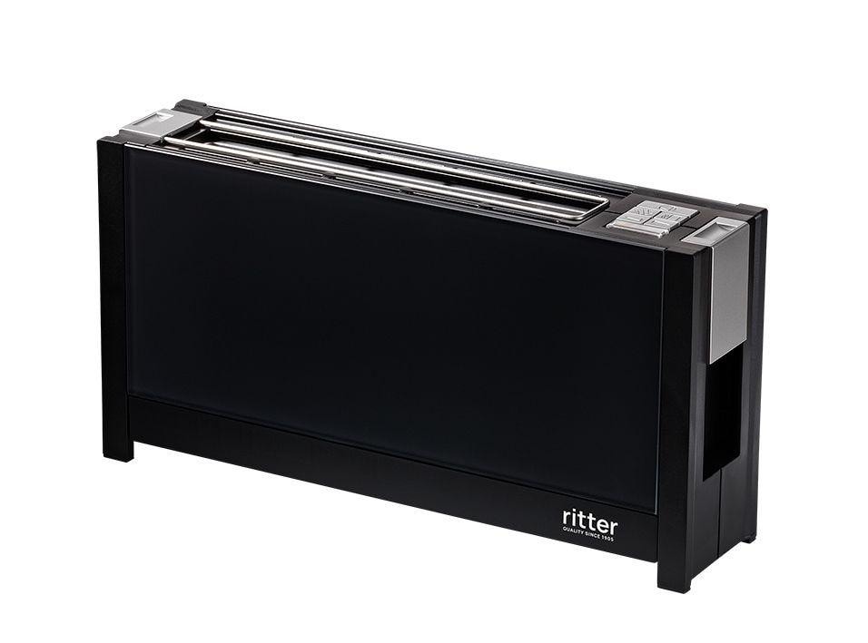ritter volcano 5 Langschlitz-Toaster mit Glasfronten schwarz