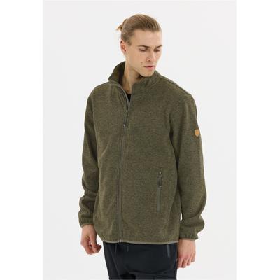 Fleecejacke WHISTLER "Sampton", Herren, Gr. L, grün (grün, grün), 100% Polyester, meliert, lang, hoch geschlossener Ausschnitt, Jacken Fleecejacke, aus schnell trocknenden Materialien