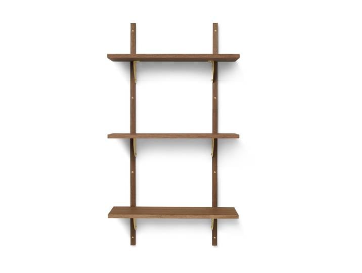 Ferm Living Étagère Sector triple narrow Smoked Oak, brass