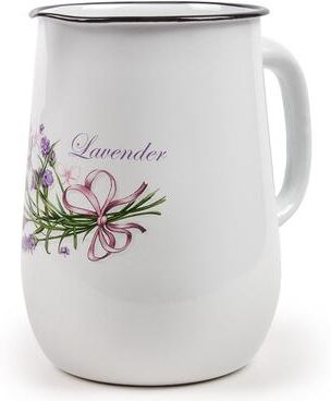 STP Goods 2.7 Qt Lavender Bouquet Enamel on Steel Jug / Pitcher