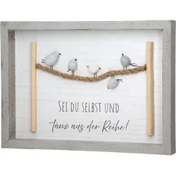 Steinbild Vogelparade - Tanz