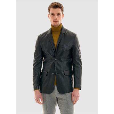 Lederjacke PIERRE CARDIN, Herren, Gr. S, schwarz, 100% Leder, unifarben, normal, Jacken, mit hohem Tragekomfort