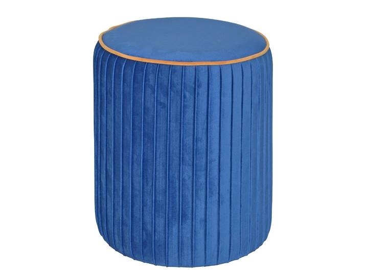 Pouf Glengarry I Ø 38cm Bleu/Bleu