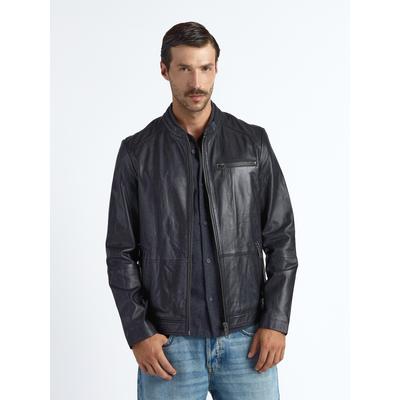Lederjacke MAZE "42020524", Herren, Gr. L, schwarz, Obermaterial: 100% Lammleder. Innenfutter: 100% Baumwolle. Ärmelfutter: 100% Polyester, ohne Bündchen, Jacken