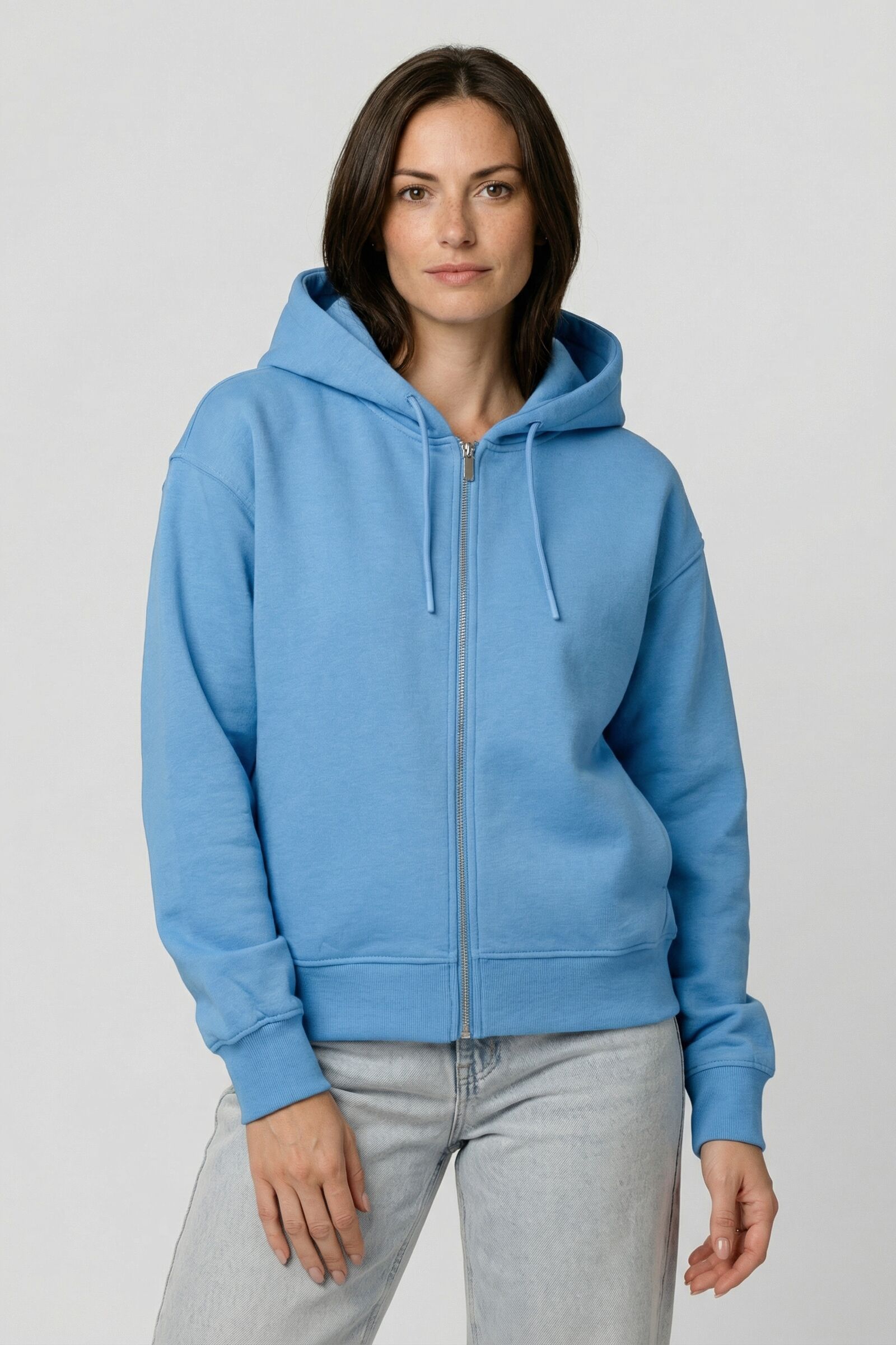 Sweatjacke ALIFE & KICKIN, Damen, Gr. S, azure, 60% Baumwolle, 40% Polyester, ohne Ausschnitt, Sweatjacken Sweatjacke azure S