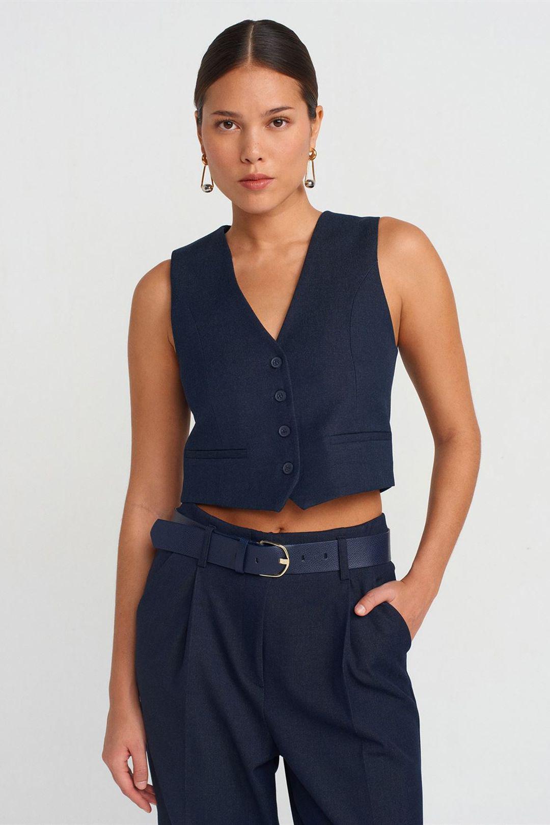 Dames Getailleerd Korte Mouw Vest