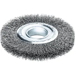 LESSMANN Rundbürste 125x21/23mm Stahldraht gewellt 0,35mm Stahldraht