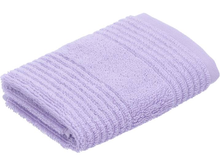 Waschlappen VOSSEN Tomorrow , iris, B:30cm L:30cm, Walkfrottier, Frottier, Handtücher, Waschlappen, mit Streifenstruktur