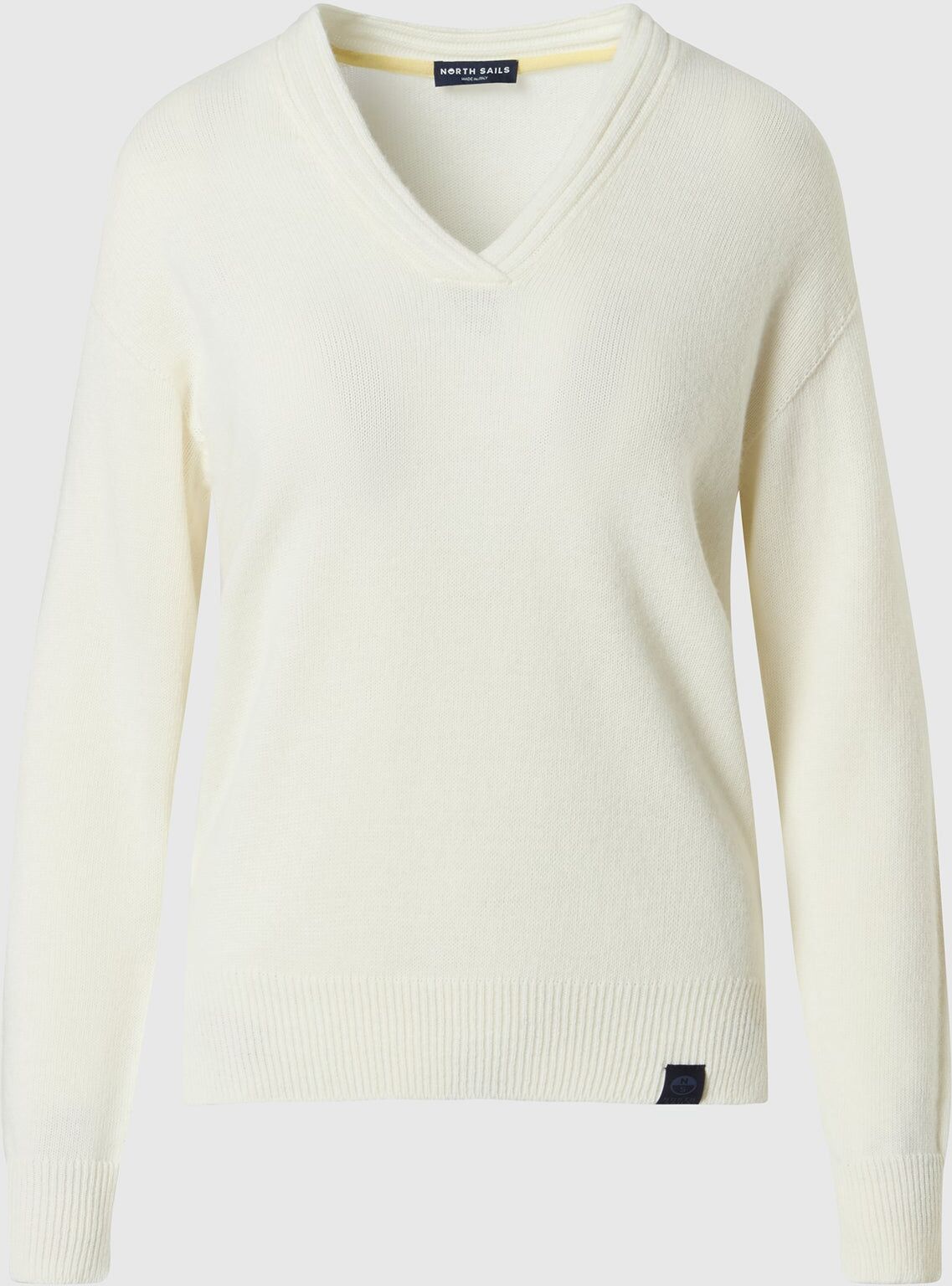 North Sails Maglione con scollo a V e spalle a martello Marshmallow S