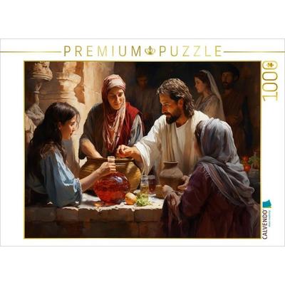CALVENDO Puzzle Hochzeit zu Kana - Jesus Christus - Bibel | 1000 Teile Lege-Größe 64x48cm Foto-Puzzle für glückliche Stunden