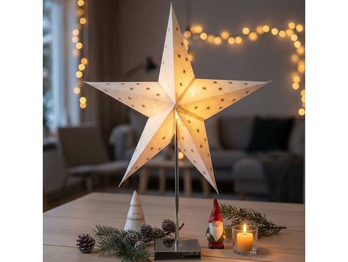 LED Leuchtstern mit Metallfuss, Timer, IP20, Ø60cm
