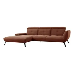 Ecksofa Seattle Cord Gold Kupfer