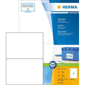 Herma Premium 4282 100 Etiketten weiß 210 x 148, 200 Stück