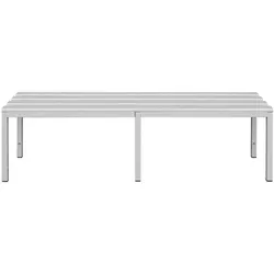 Sitzbank, 400 x 1500 x 400 mm, lichtgrau