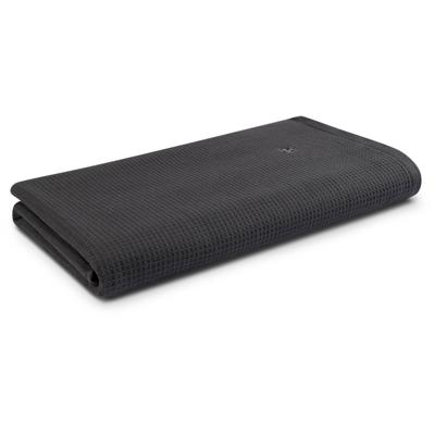 Saunatuch ROSS "Waffelpique", grau (anthrazit), B:80cm L:200cm, Frottier, Baumwolle, Handtücher, 100% Baumwolle