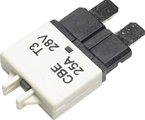 Hansor Circuit Breaker Standard, type 3, Manual Reset, 25A CBE3 Series 25A Sicherungsautomat Standard Flachsicherung 25A Weiß 1St.
