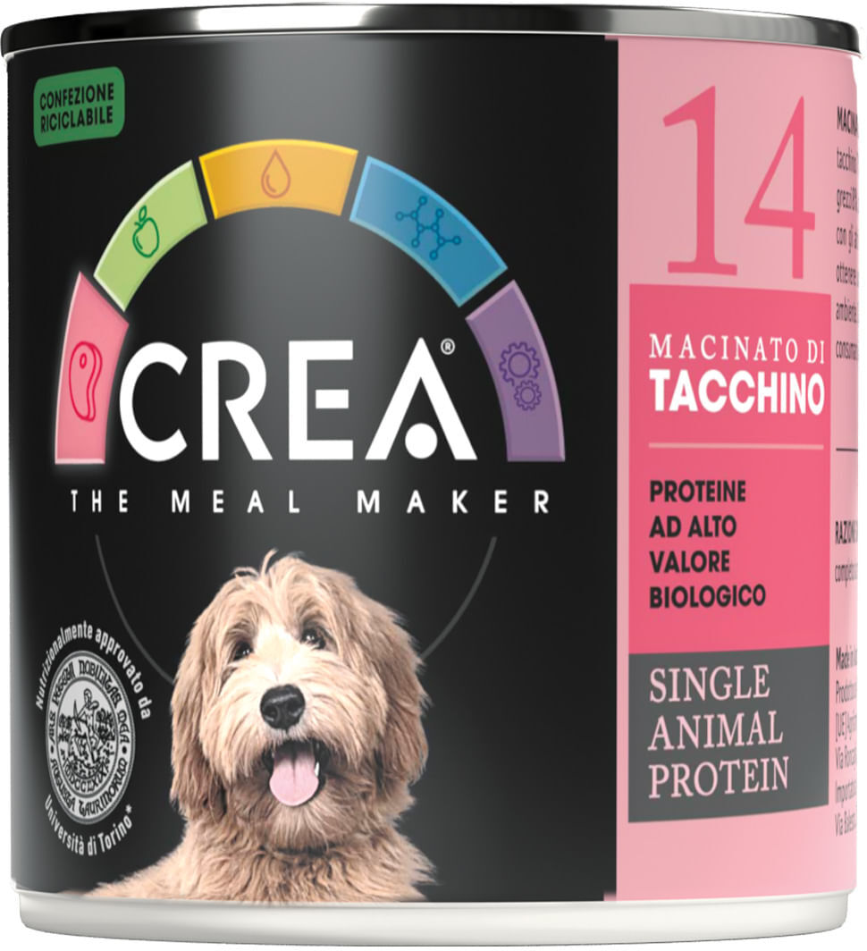 Crea Dog Lattina Macinato di Tacchino 300G