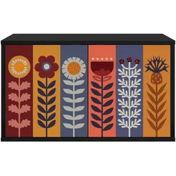 vidaXL, TV Möbel, Labeler (Sonnenblumenmuster) (33 x 69 x 40 cm)