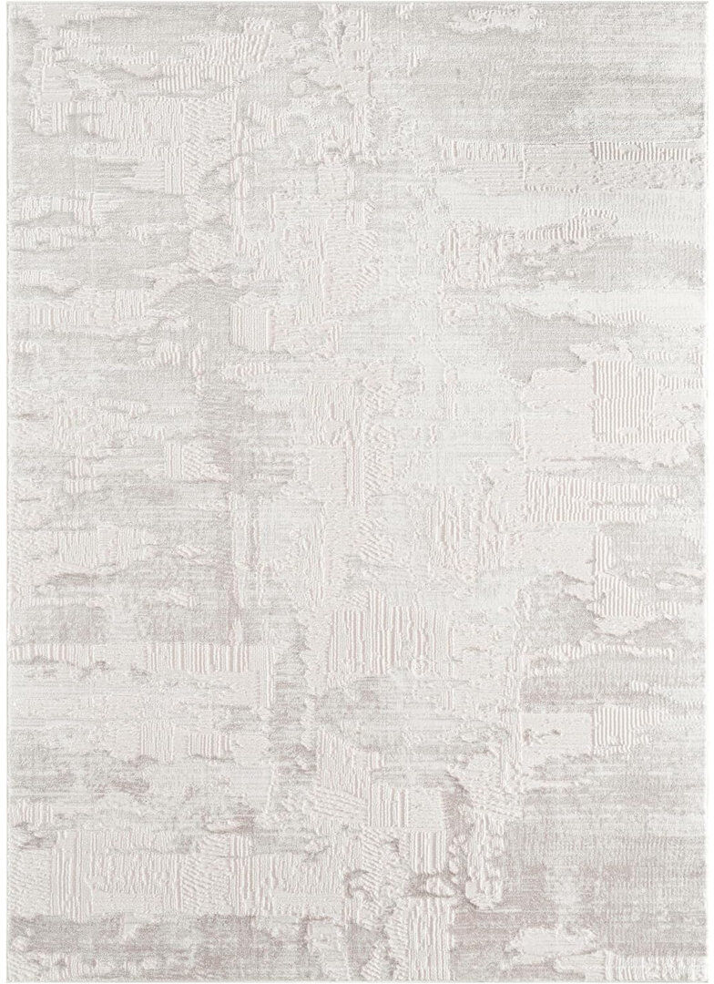 Ruglenza Home Ruglenza Modern Area Rug - Soft Pile Easy Clean Carpet for Living Room & Bedroom, Durable Synthetic Fibre, Stylish Home Decor Rug Cream-Textured 120 x 170 cm