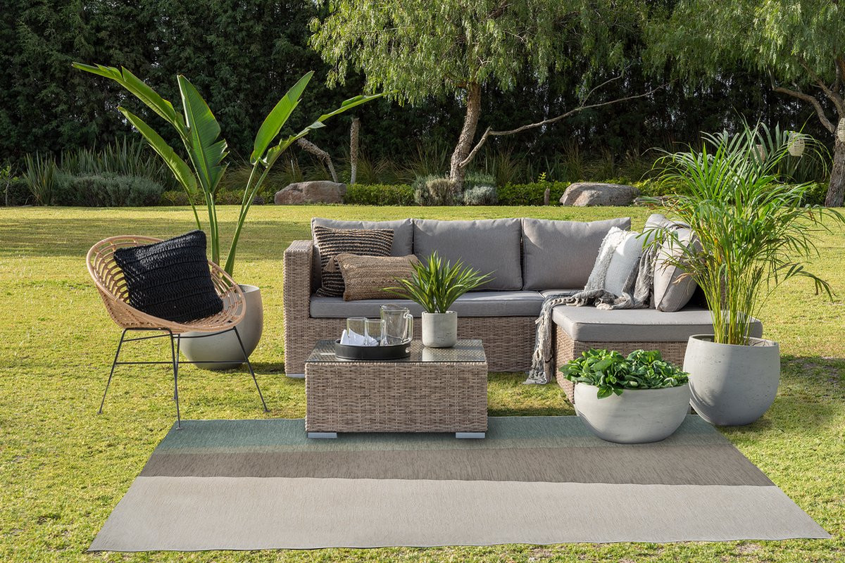 Acsento Capri Natural Sage Vloerkleed - Groen/Grijs - Rechthoekig - 240 x 340 cm