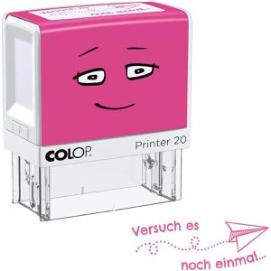 Colop Motivstempel NIO School Versuch es, aus Kunststoff, 3,8 x 1,4 cm, selbstfärbend, pink