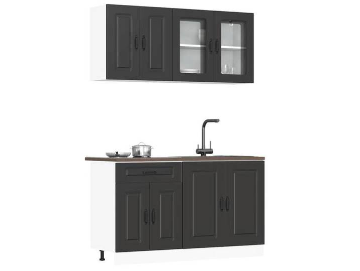 Ensemble d'armoires de cuisine 4 pcs Kalmar bois d'ingénierie ensemble d'armoires étagère de rangement placard 3314852