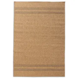 Outdoorteppich Kreta 200 x 290 cm Polypropylen Beige Natur