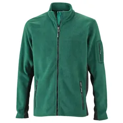 Fleecejacke "JN842" - 6XL - grün/schwarz