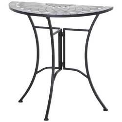 Siena Garden J53783 Como Tisch halbrund 70 Stahl mit Mosaikoptik