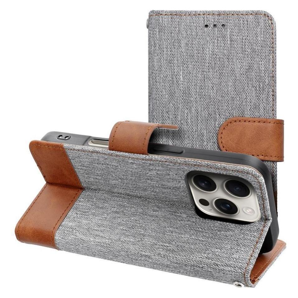 OEM Book case JEANS Book for IPHONE 16 Plus gray (Apple iPhone 16 Plus) (56666716)