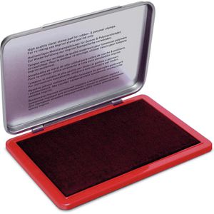 Trodat Stempelkissen 9073M Imprint, für Büro, rot, 12,5 x 8 cm, Metallgehäuse