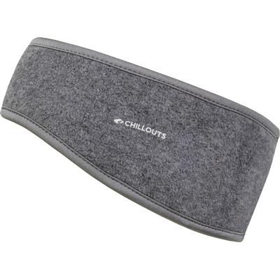 Stirnband CHILLOUTS "Freeze Fleece Headband", Herren, grau, Fleece, Kunstfaser, unifarben, Mützen Stirnband, Wärmend und anschmiegsam