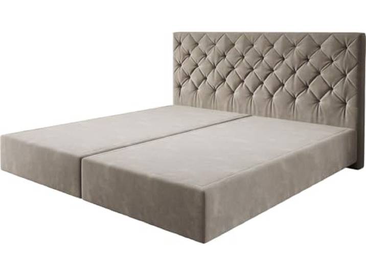 DELIFE Boxspringgestell Dream-Great Mikrofaser Beige 200x200 cm