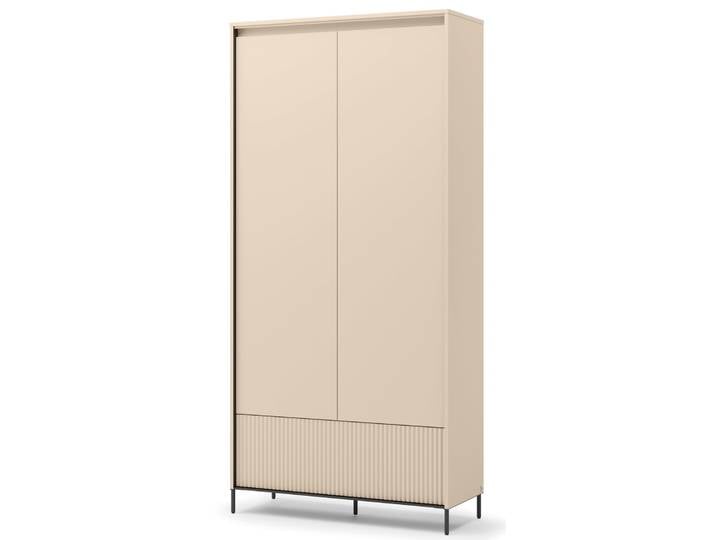 Zweittüriger Trend-Kleiderschrank mit Schublade und Beleuchtung,
